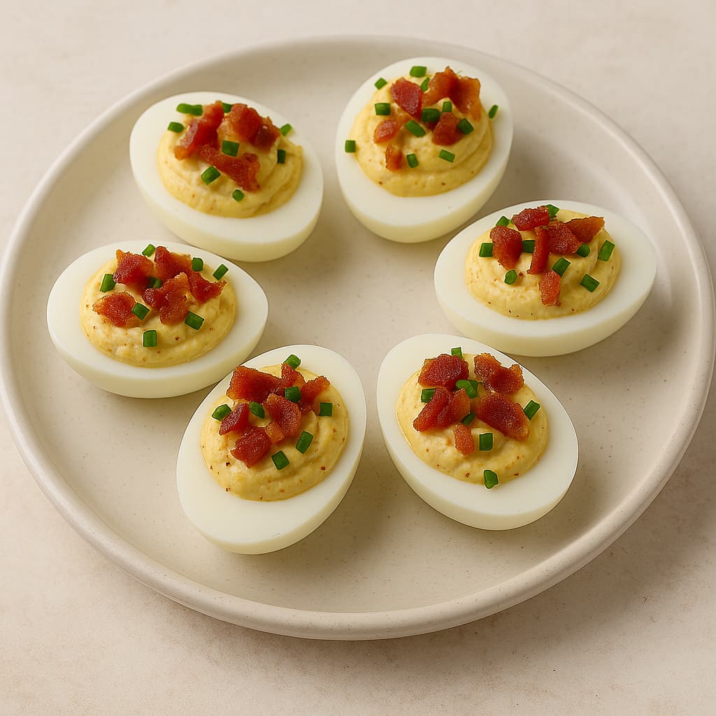 bacon chive deviled eggs