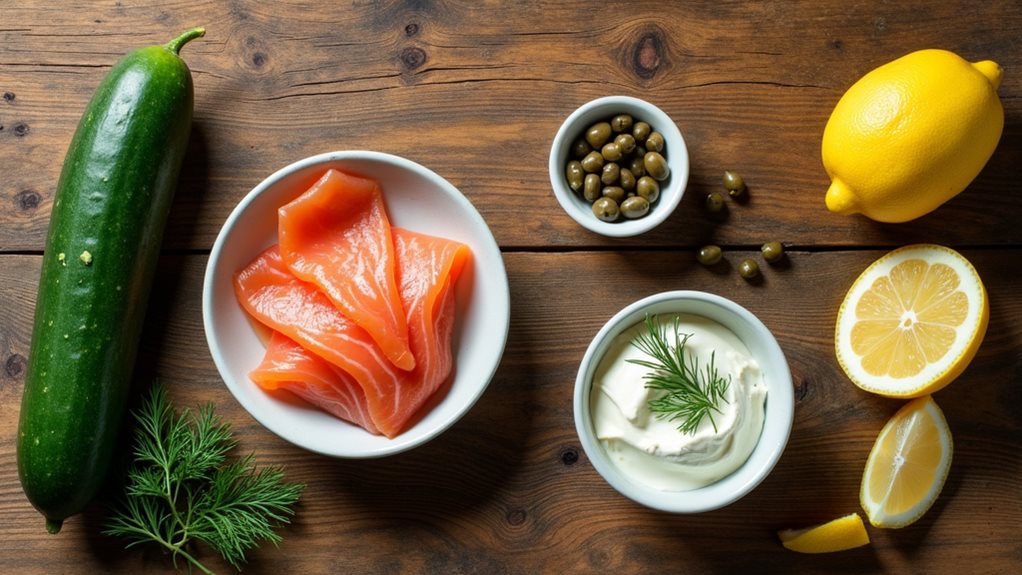 cucumber rounds salmon ingredients