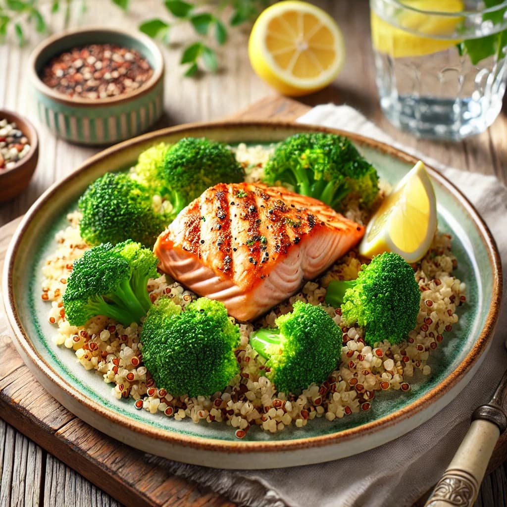 Grilled Salmon With Quinoa