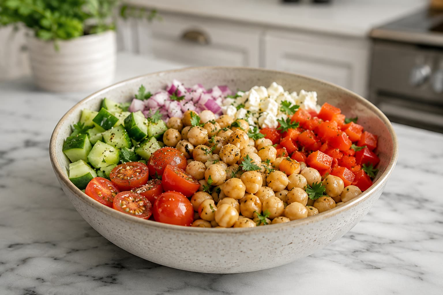 High Protein Chickpea Bowl