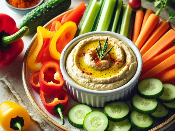 hummus with veggies