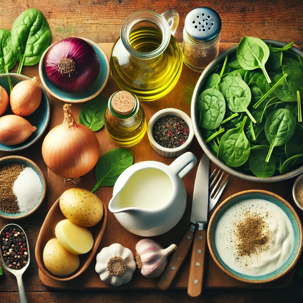creamy spinach soup ingredients