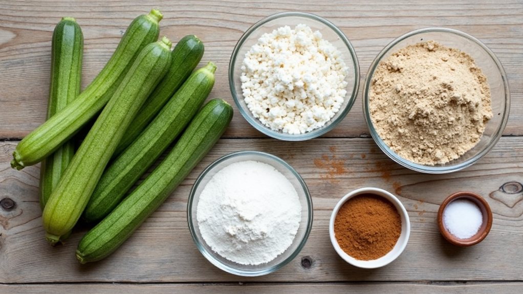 zucchini muffins ingredients